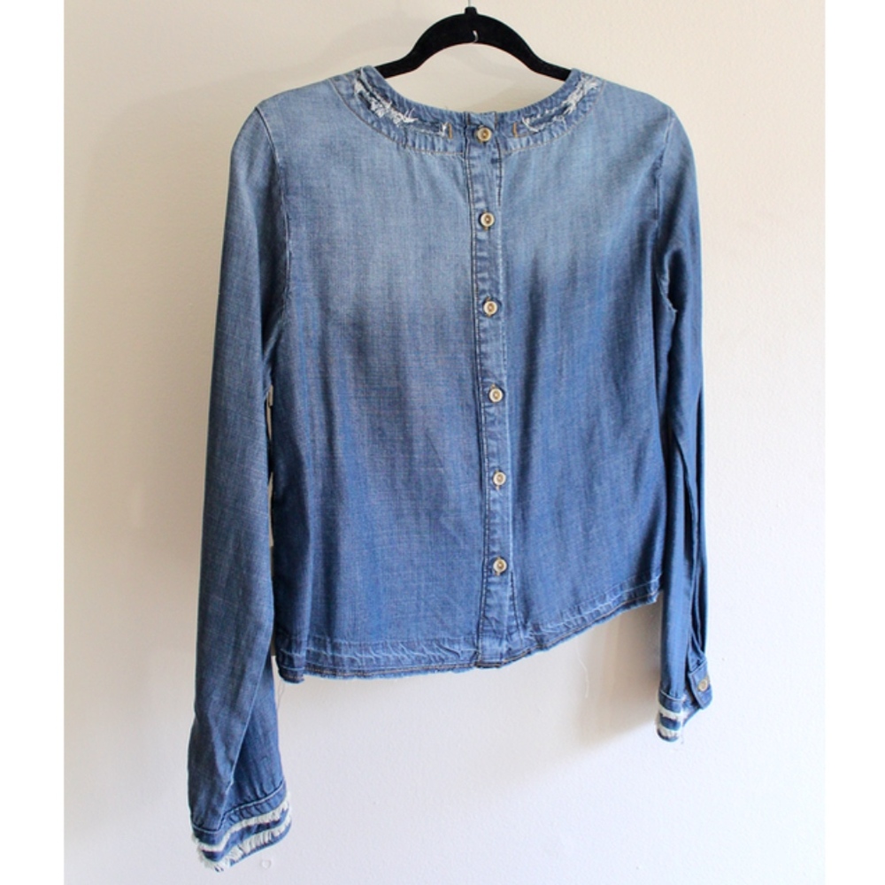 Bella Dahl Denim Crop Top - Picture 2 of 7